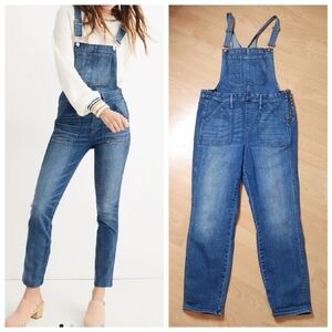 Madewell Denim Skinny Overalls Medium Wash Size XL G7691